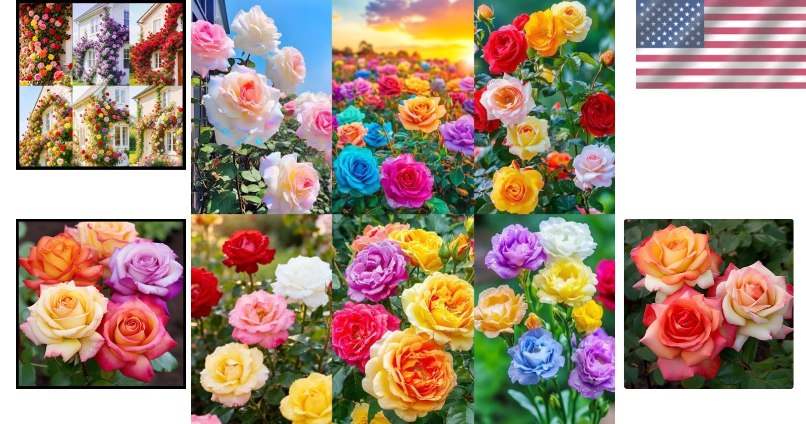 250 Count Mixed Climbing Rose Flower Seeds – Ornamental for Summer Blooms