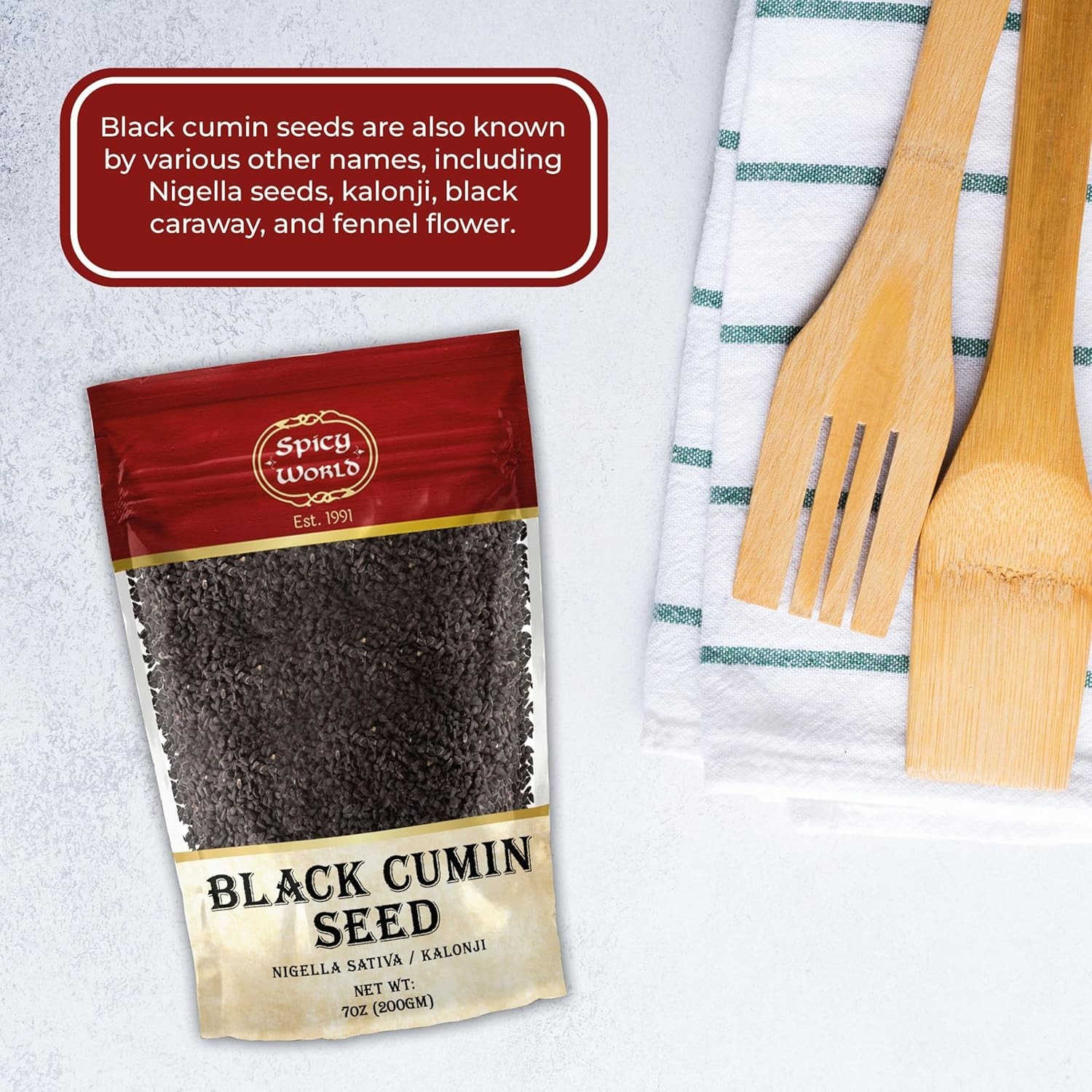 Organic Black Cumin Seeds 7oz | Kalonji – Versatile for Health & Culinary Use