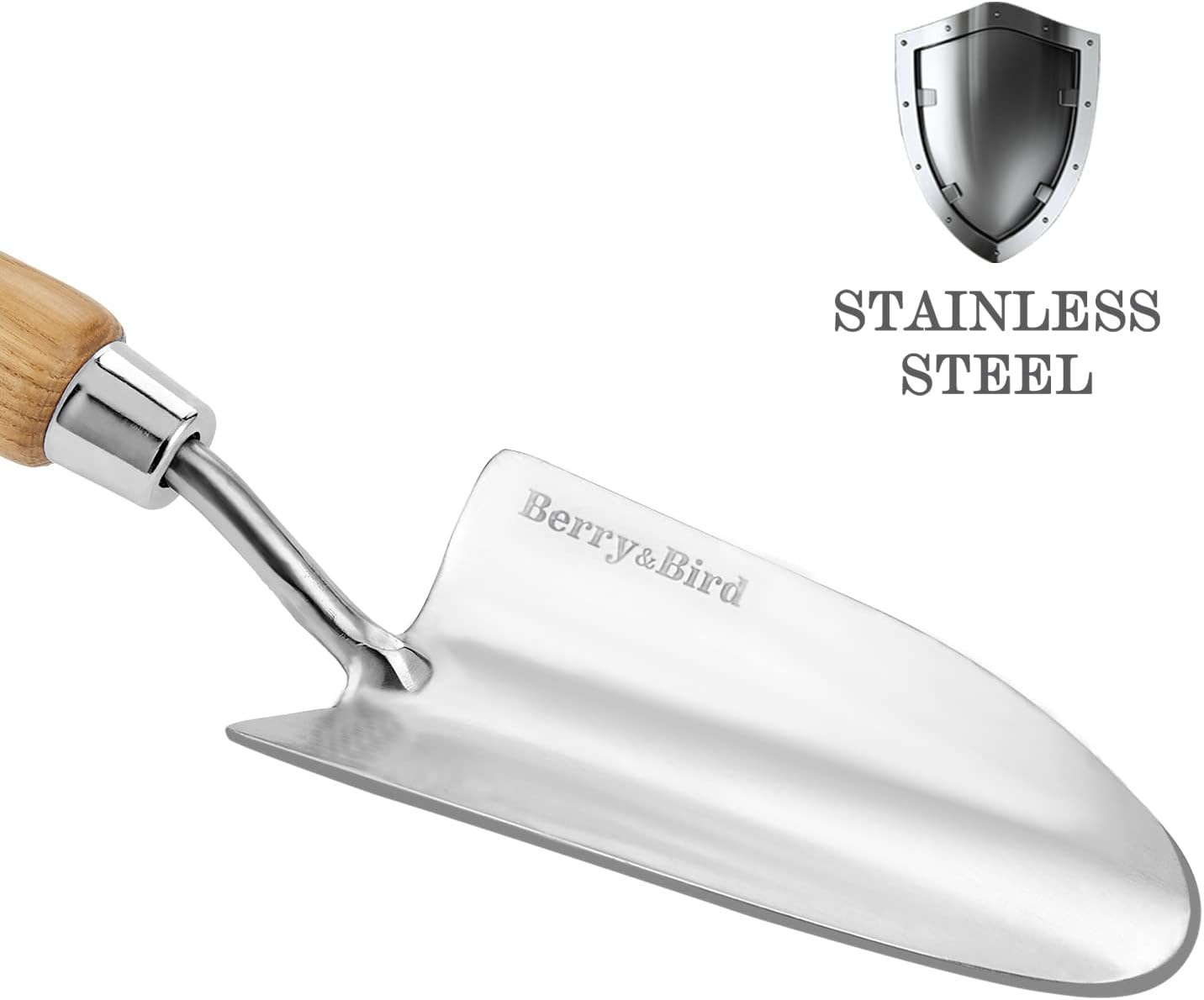 Berry&Bird Stainless Steel Trowel, Garden Small Flower Hand Shovel, Potting Soil