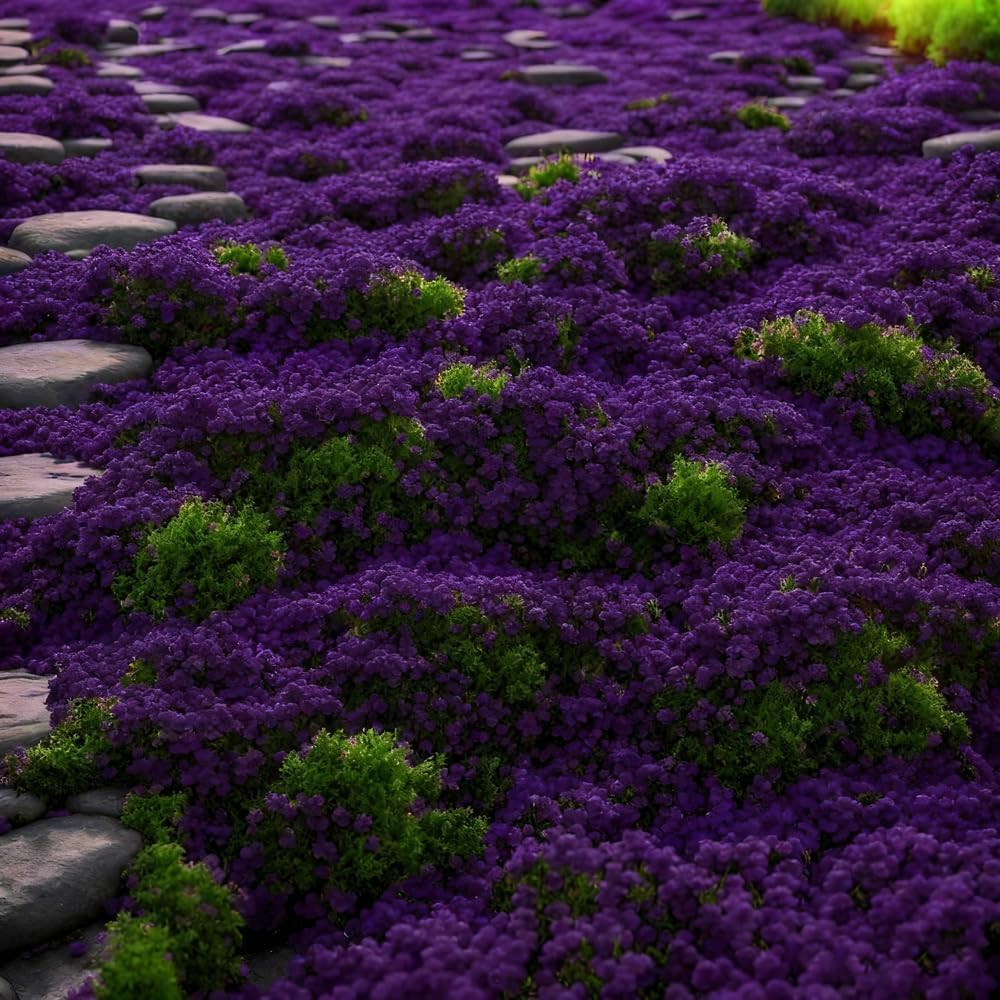 20000 Purple Creeping Thyme Seeds for Planting Outdoor,Creeping Phlox Ground Cov