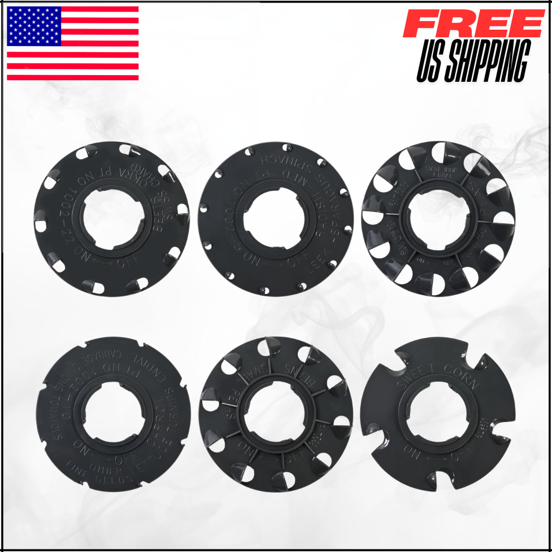 Standard Seed Plates For Earthway 1001-B Seeder Corn Radish Bean Set 6PC 60009
