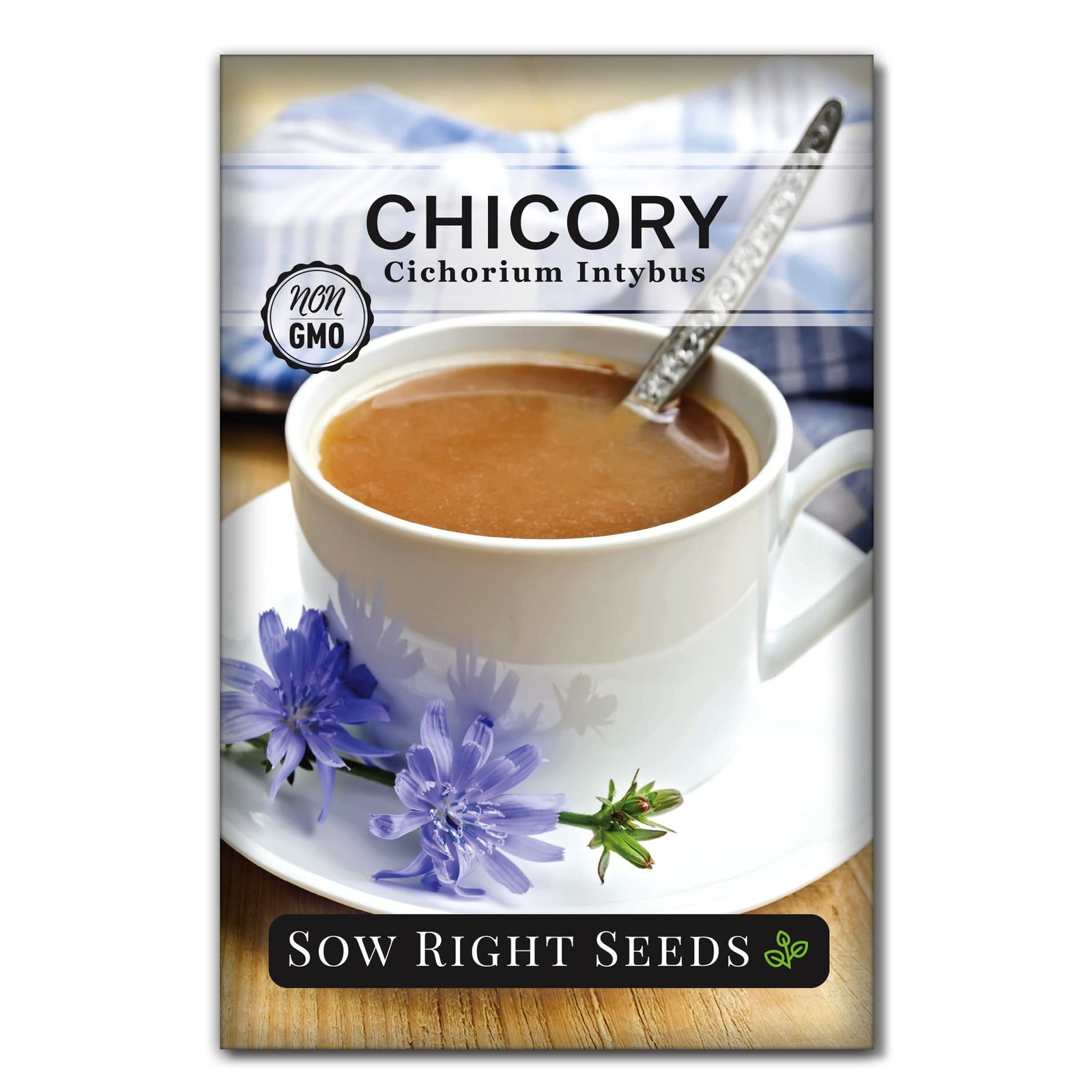 Chicory Seeds Non GMO Heirloom Garden Planting Blue Wildflower Edible Leaves Cof