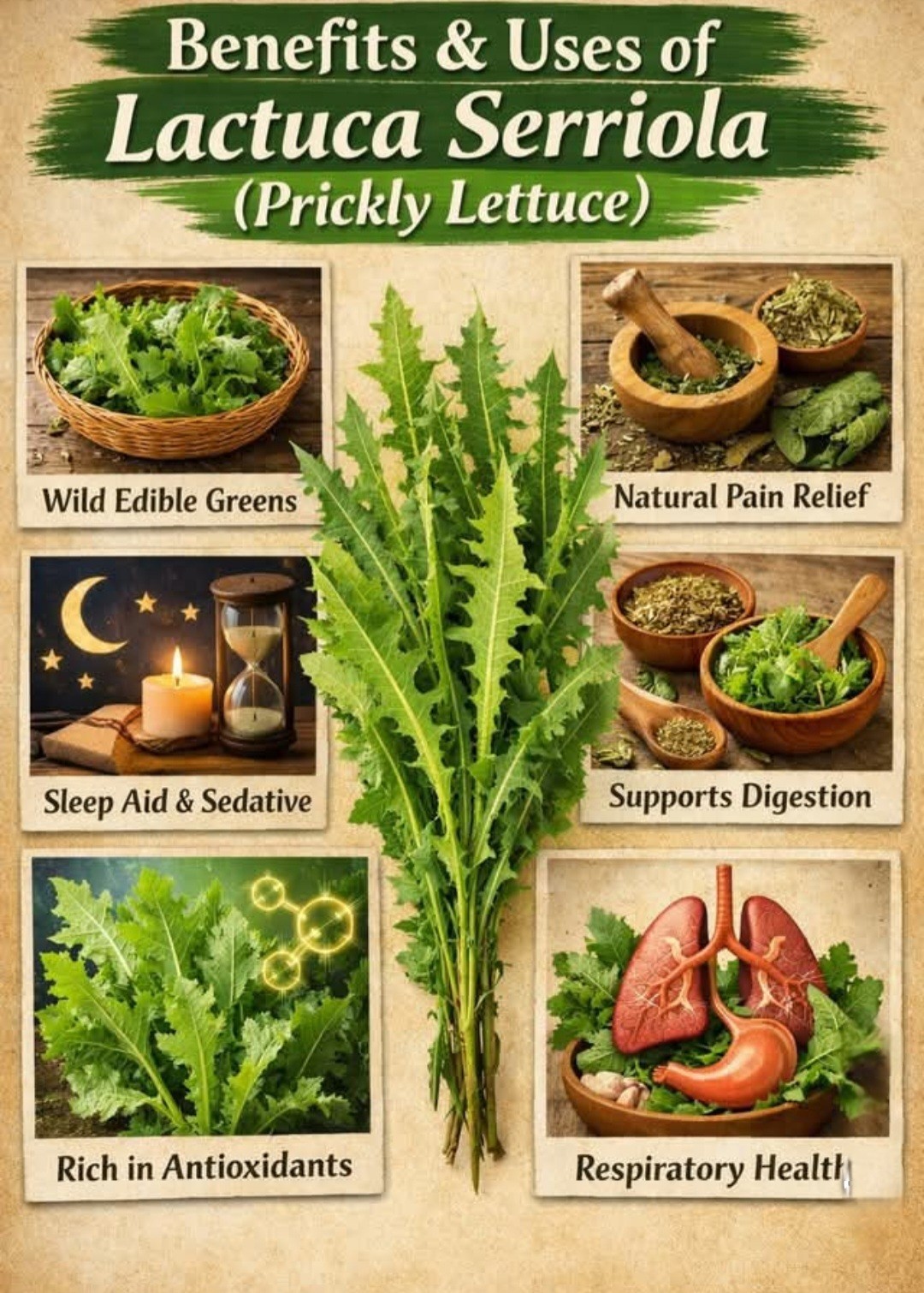 3LIVE WILD LETTUCE PLANTS! Lactuca Serriola Prickly Opium Lettuce Medicinal Herb