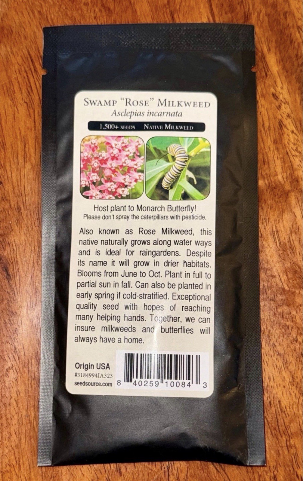 Native American Seed Co. Showy Milkweed Covers 200 sq ft Full Sun Pink/White