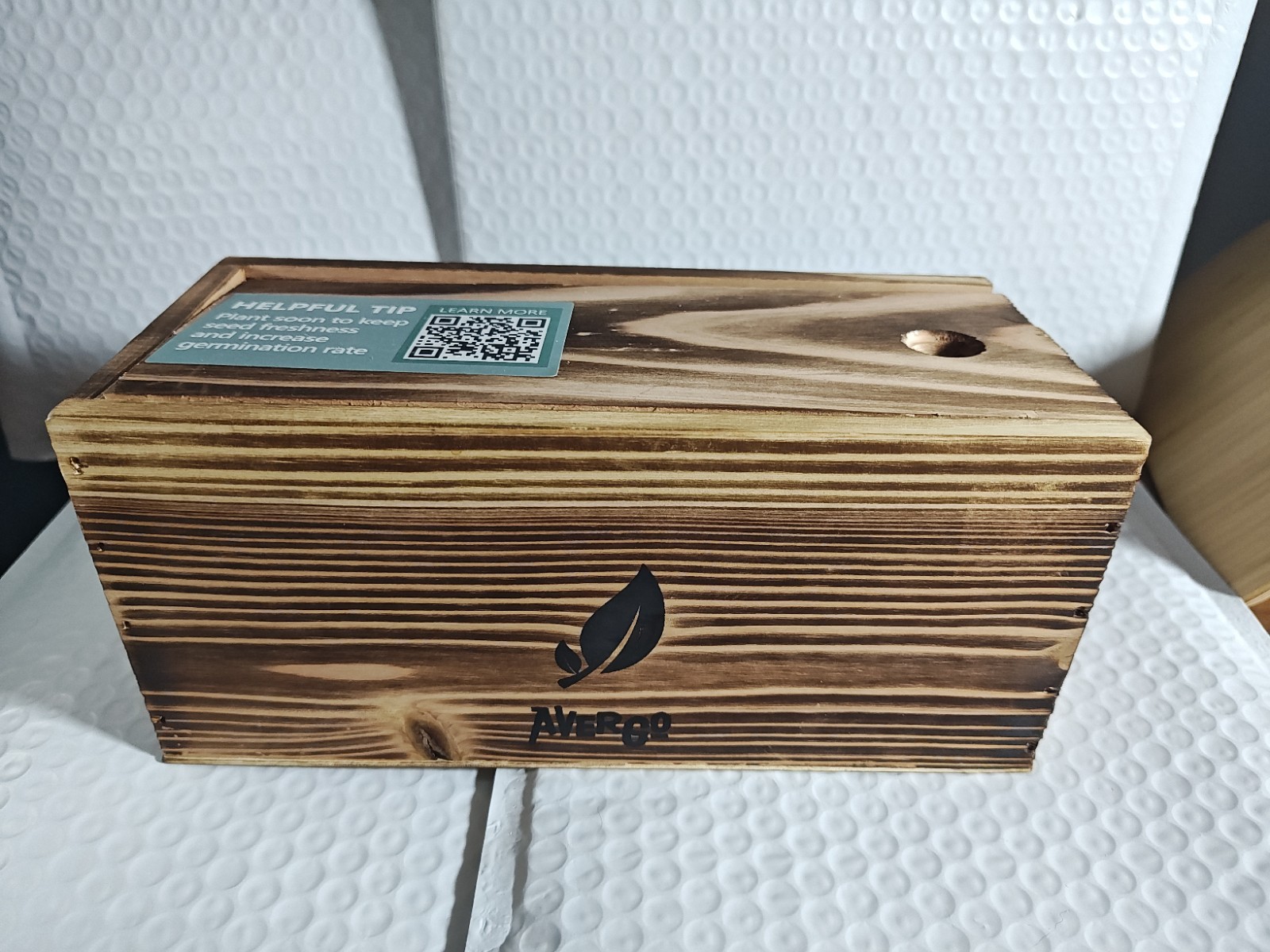 Avergo Zinnia Flower Seeds Garden Grow Kit Set w/ Wooden Box & Mini Tools