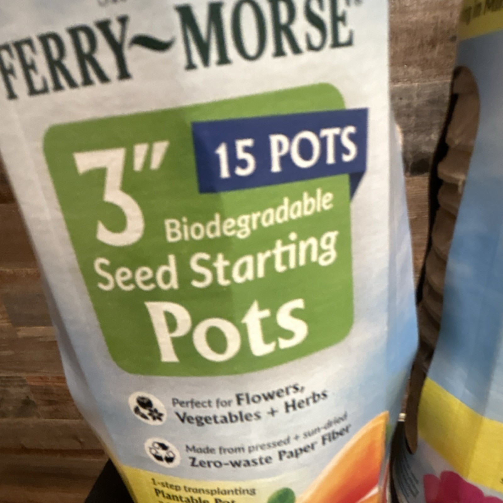 2 Ferry-Morse Biodegradable Plantable Paper Fiber 3 in Round Seed Pots 15-Pack