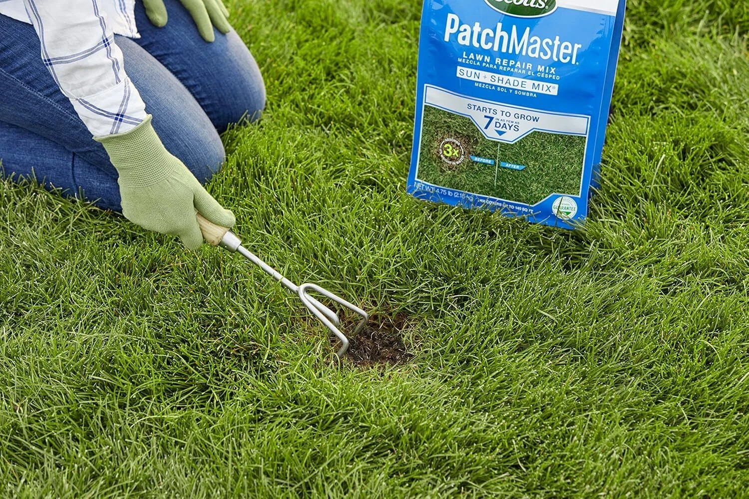 Scotts PatchMaster Lawn Repair Mix Sun + Shade Mix, Combination Seed – 4.75 lbs.