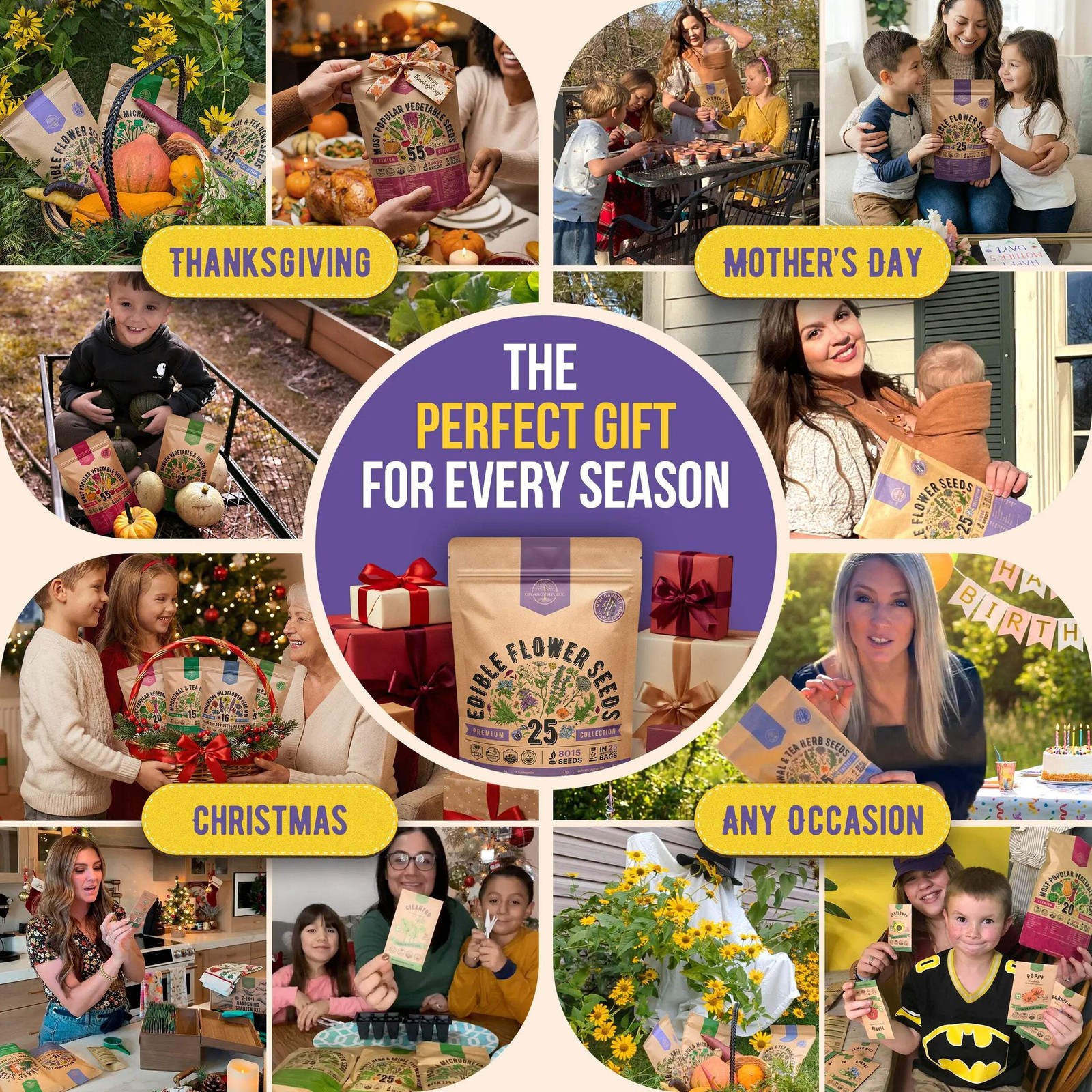 Edible Flower Seeds Variety Pack