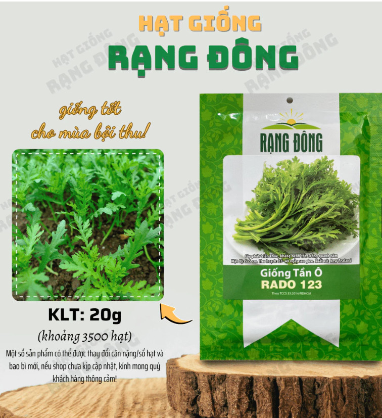 20 Gr (3500 Seeds) Chrysanthemum Greens Seeds for Planting, Tong Ho Choy Seeds