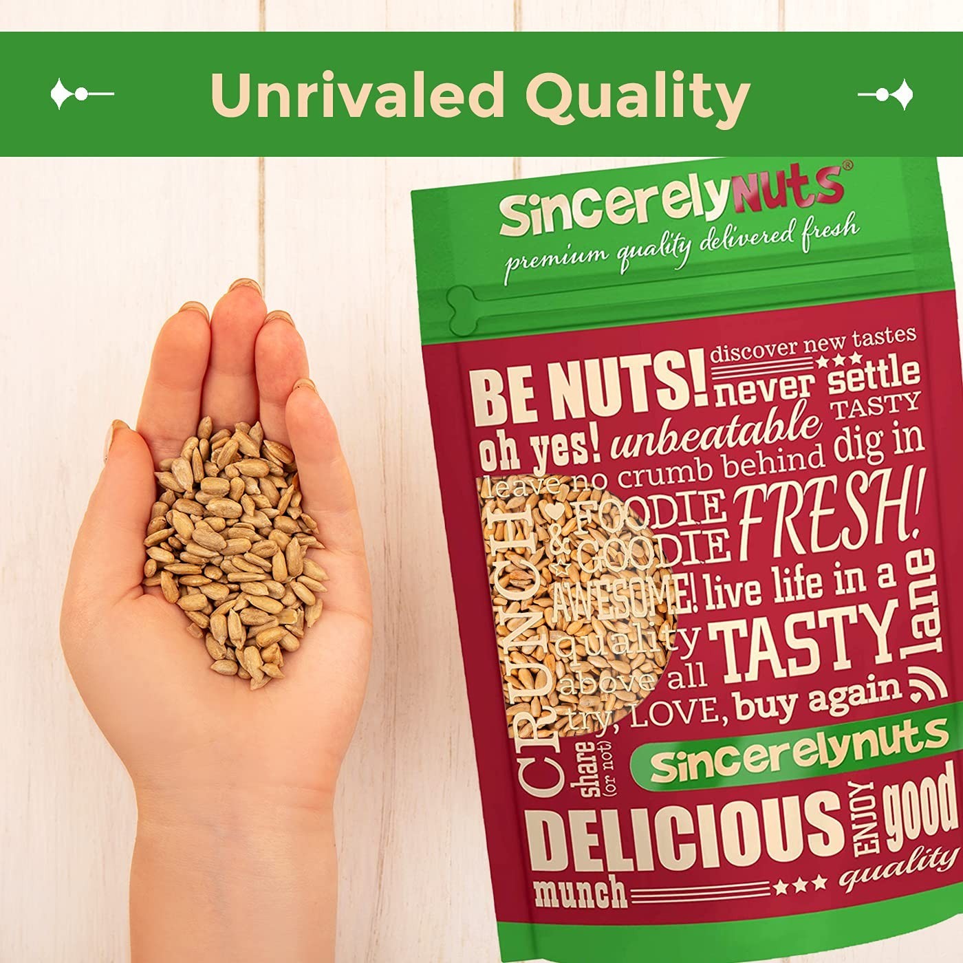 Delicious Roasted Hulled Sunflower Seeds – Kosher Certified Snack, 1LB