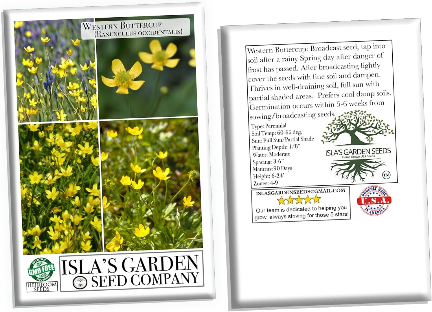 Western Buttercup (Ranunculus Occidentalis) – 250+ Non-Gmo & Heirloom by Isla’