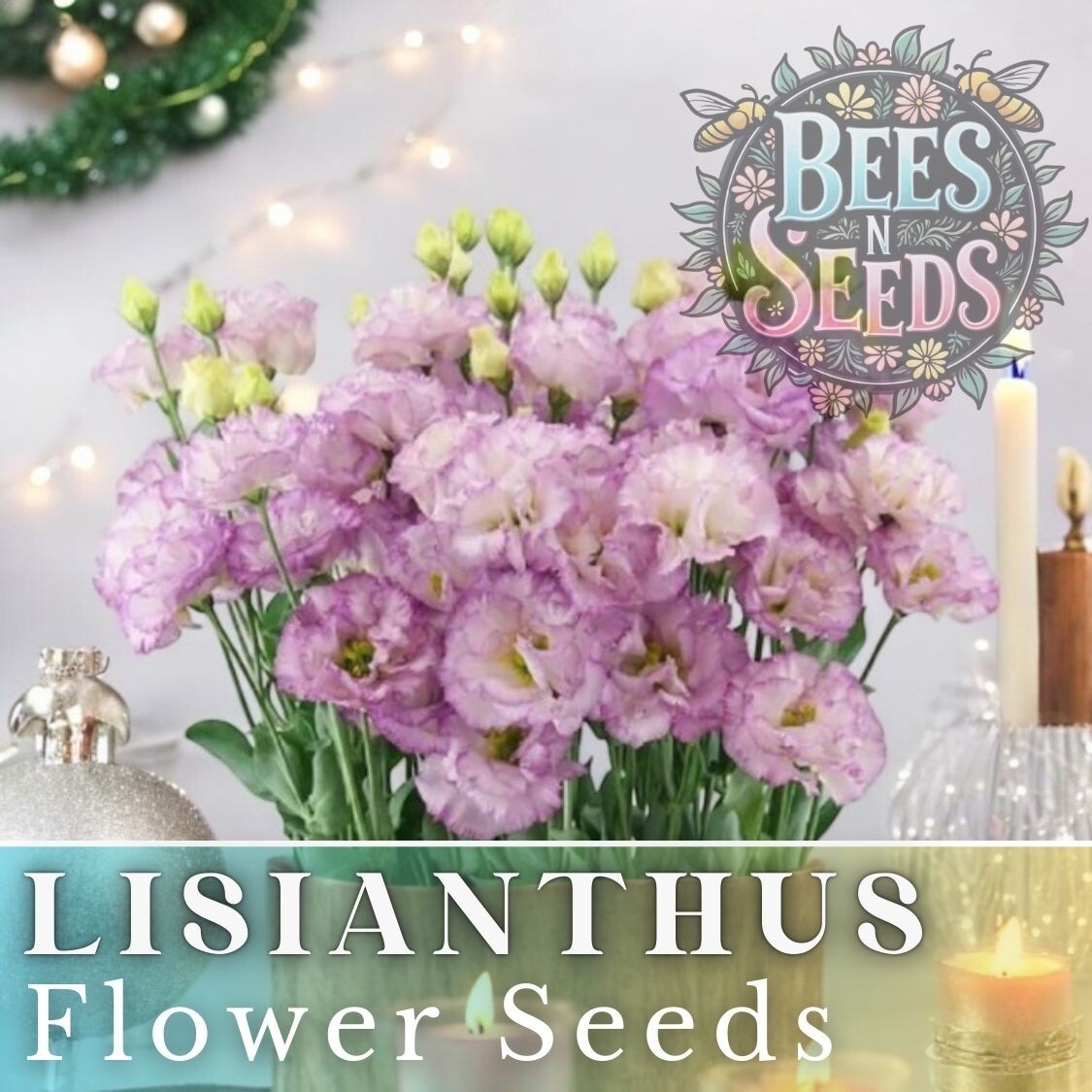 Starlight Lilac Lisianthus Seeds – 125-5000 Seeds Flower Seed Non Gmo Heirloom