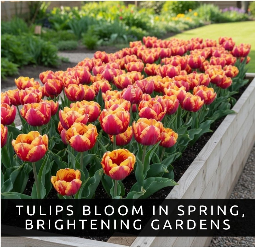 Rainbow Parrot Tulip Bulbs (10 Pack) – Huge Multicolor Flowers – 15-20″ Tall