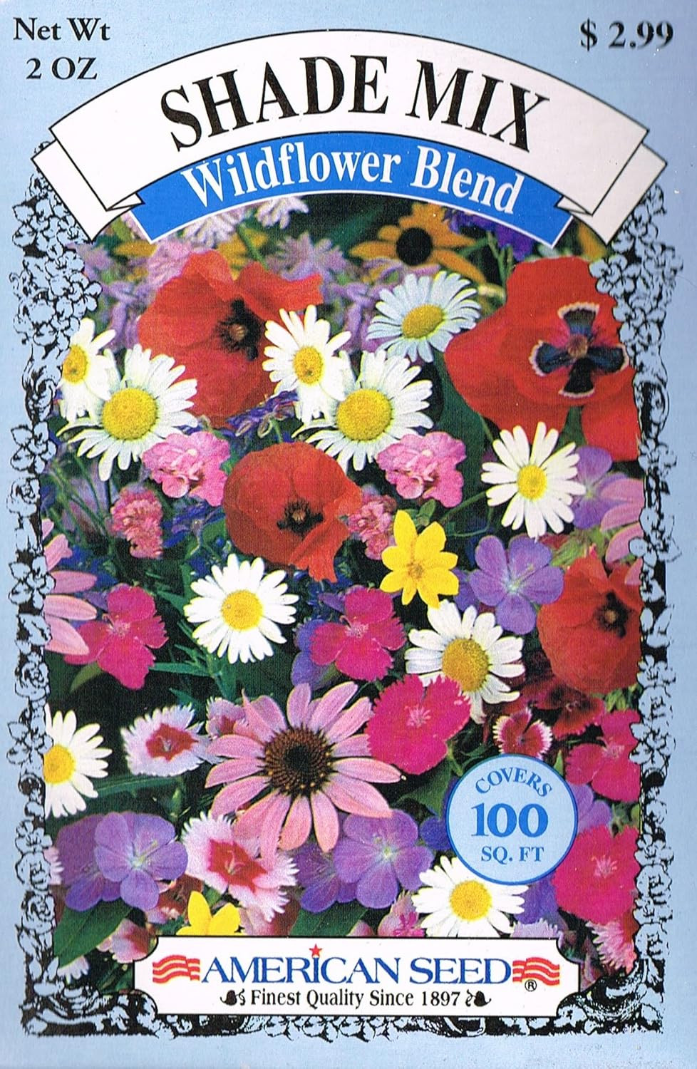 Shade Mix, Wildflower Blend, 100 Square Foot Shaker Box (2 Ounce)