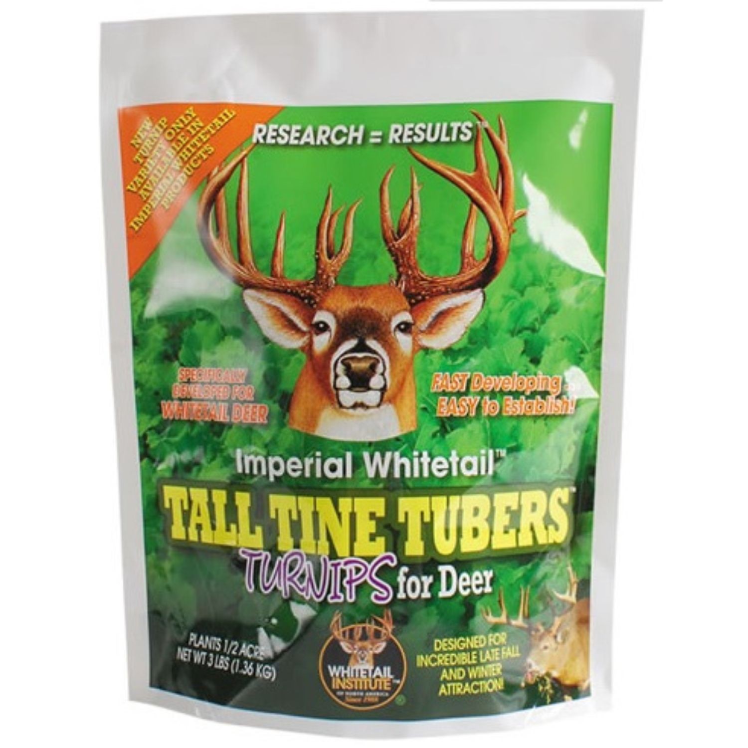 Whitetail Institute Tall Tine Tubers Seed 1/2 Acre 3 Lbs Fall Turnips