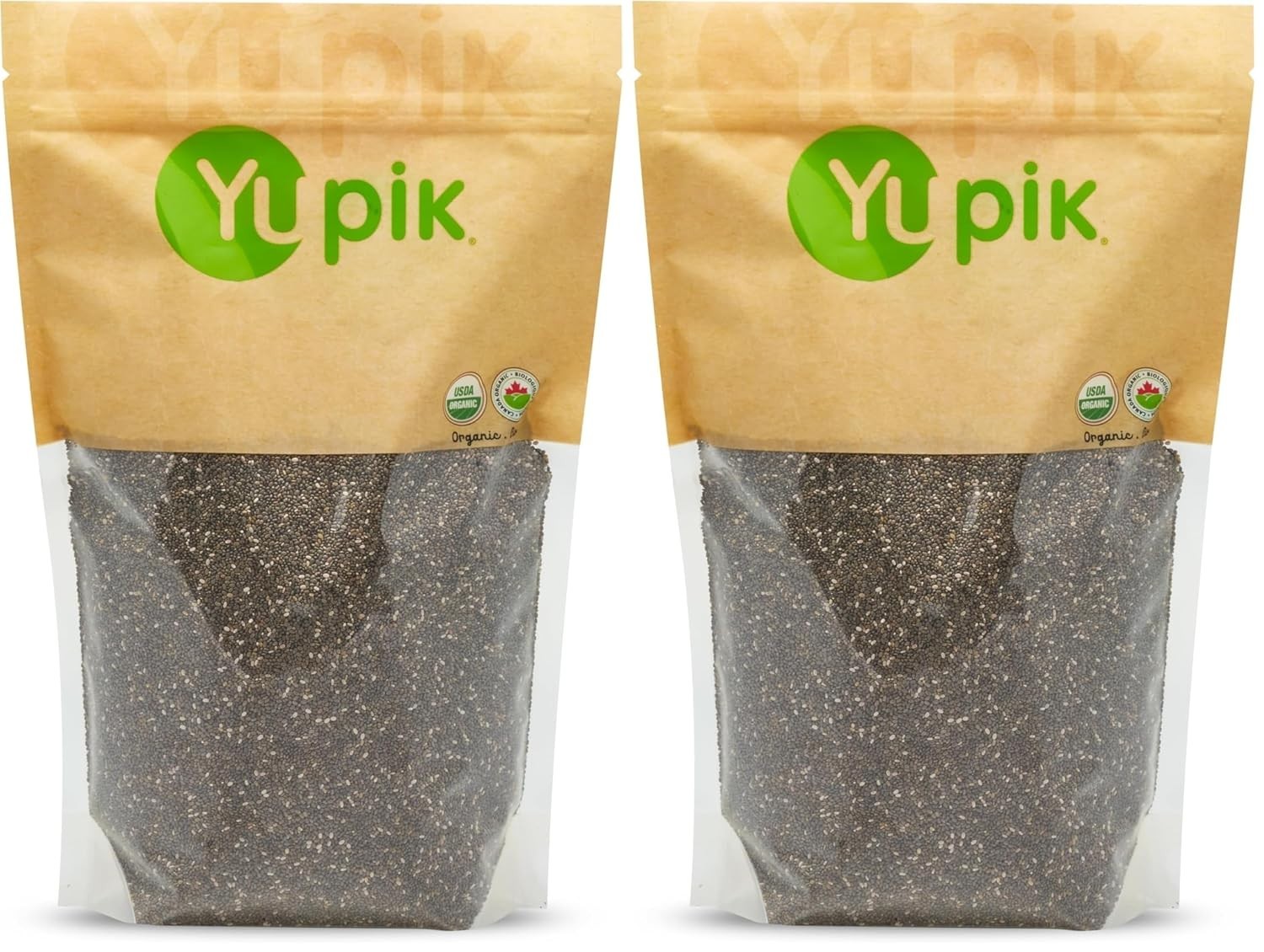 Deliciously Versatile Organic Black Chia Seeds, 2.2 lb Pack of 2 Bags