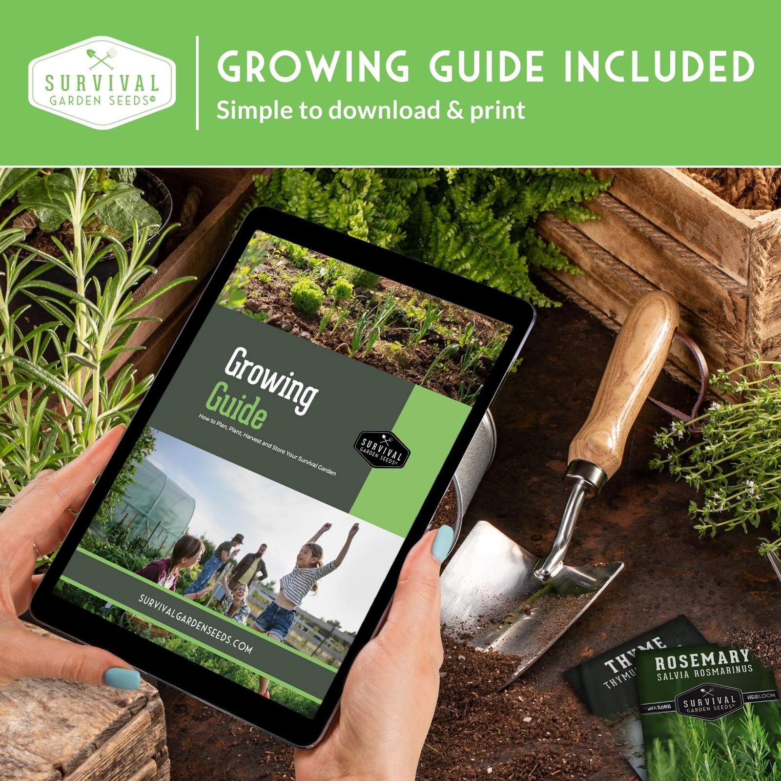 Homesteader Seed Vault 50 Packs of NonGMO Heirloom Vegetable, Fruit, Herb Se…