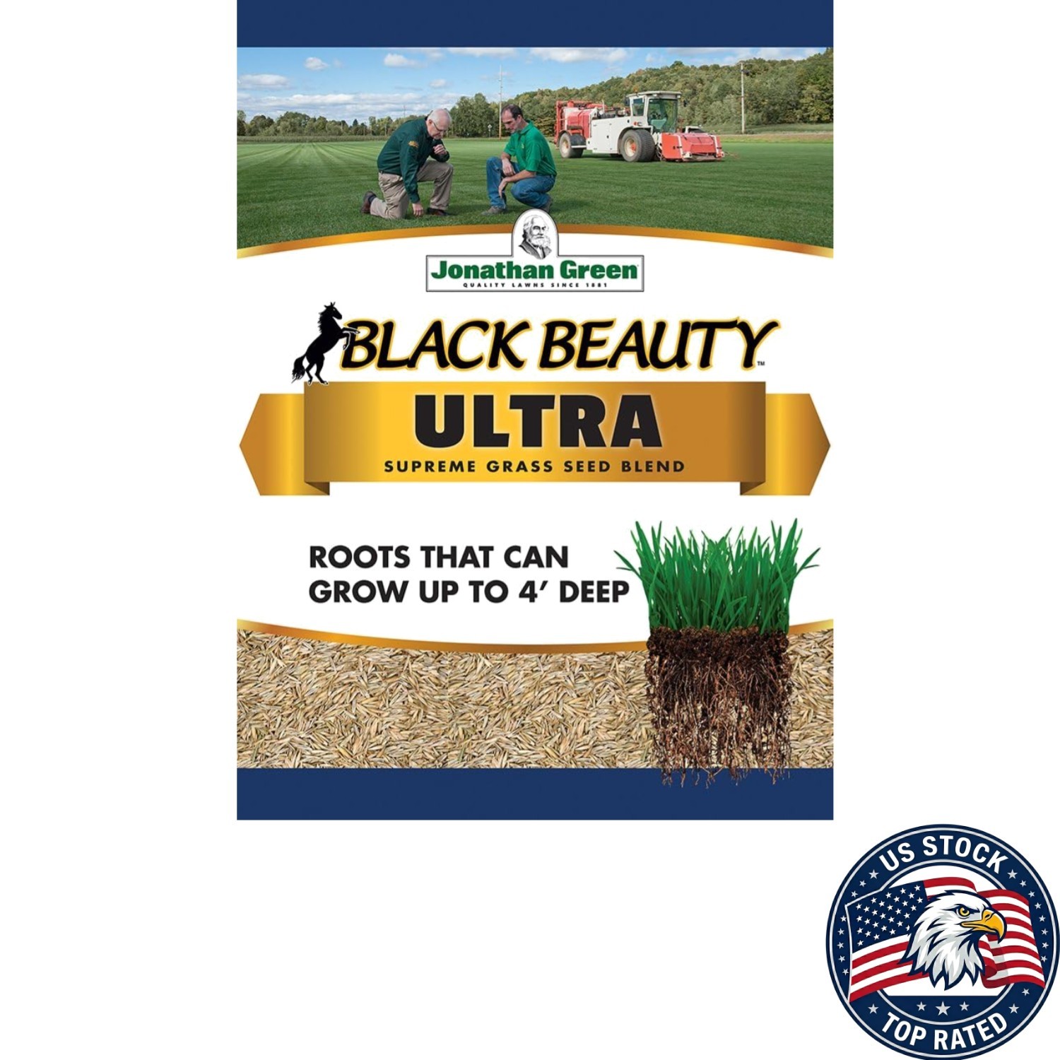 Black Beauty Ultra Grass Seed – 7 lb, 2800 sq ft Coverage, Pet Friendly