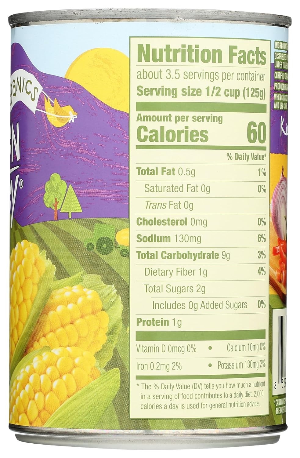 Fresh Organic Whole Kernel Corn 15oz – Kosher, No Preservatives, Wholesome