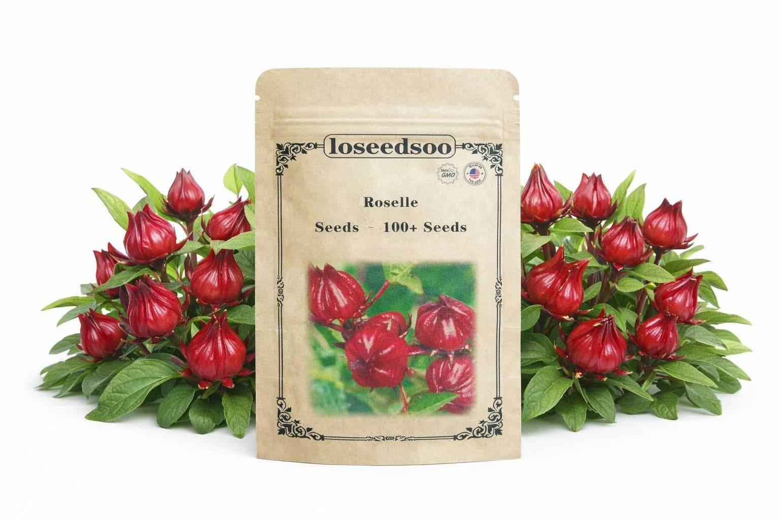 100+ Roselle Seeds for Planting – Hibiscus Sabdariffa (Jamaican Sorrel) Red Caly