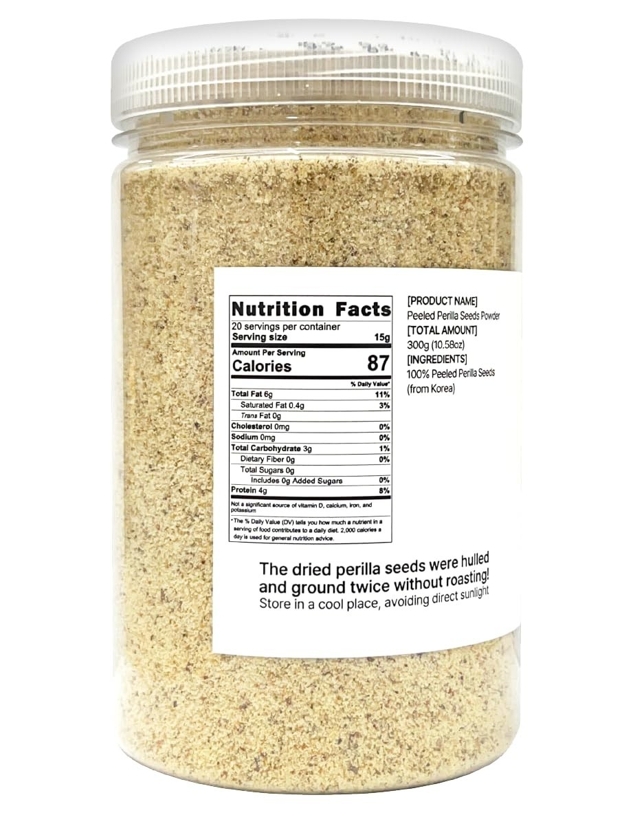 NICE WITCH’S Korean 100% Peeled Perilla Seeds Powder Flour 300g (10.5 oz)