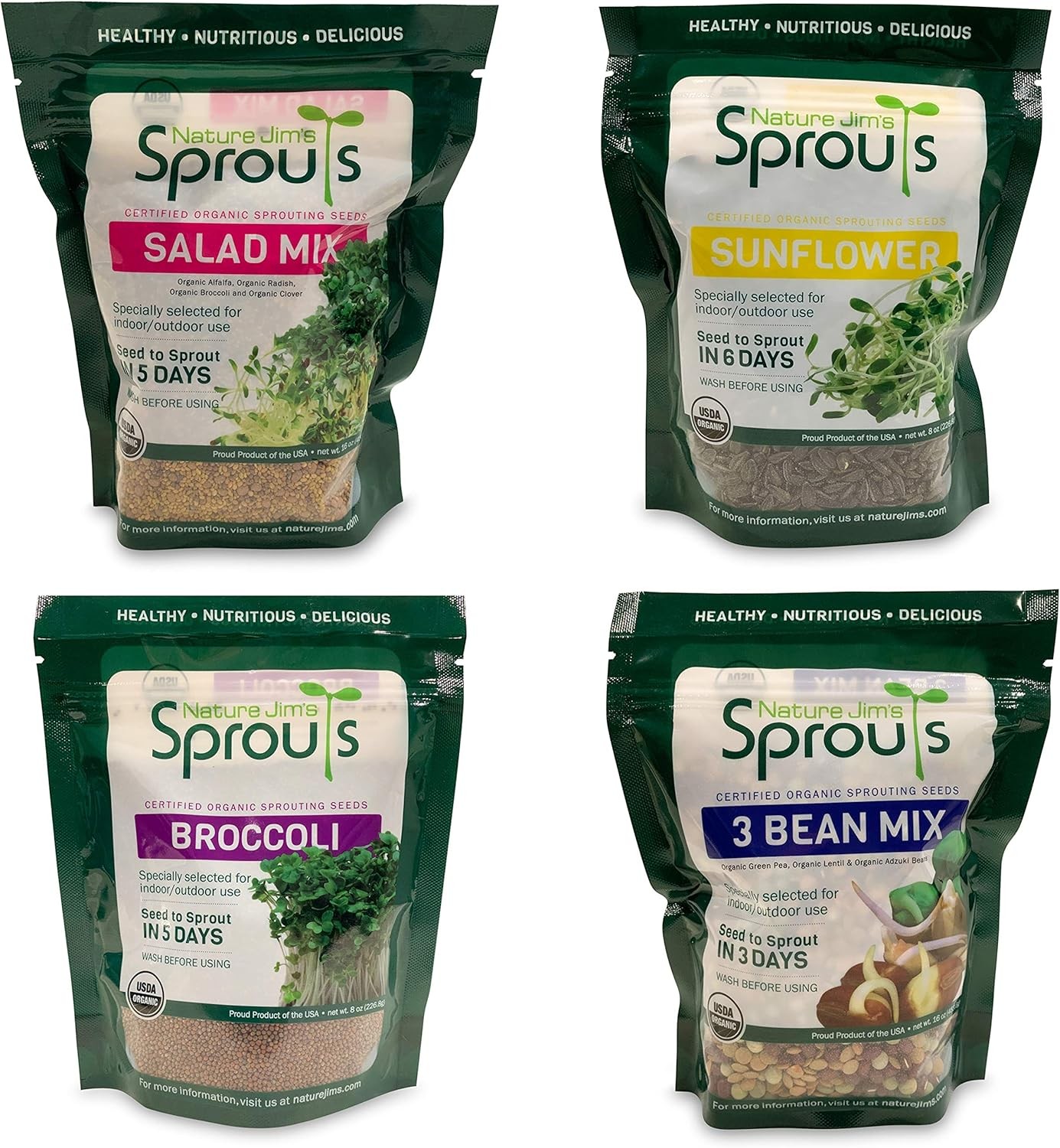 Broccoli Sprout Seeds – Certified Organic for Indoor/Outdoor Use – Rich in Sulfo