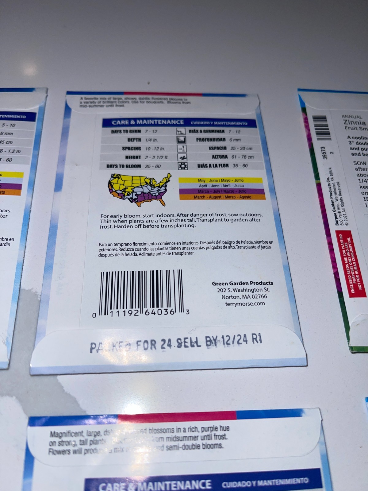 10 PACK BUNDLE LOT ZINNIA SEEDS