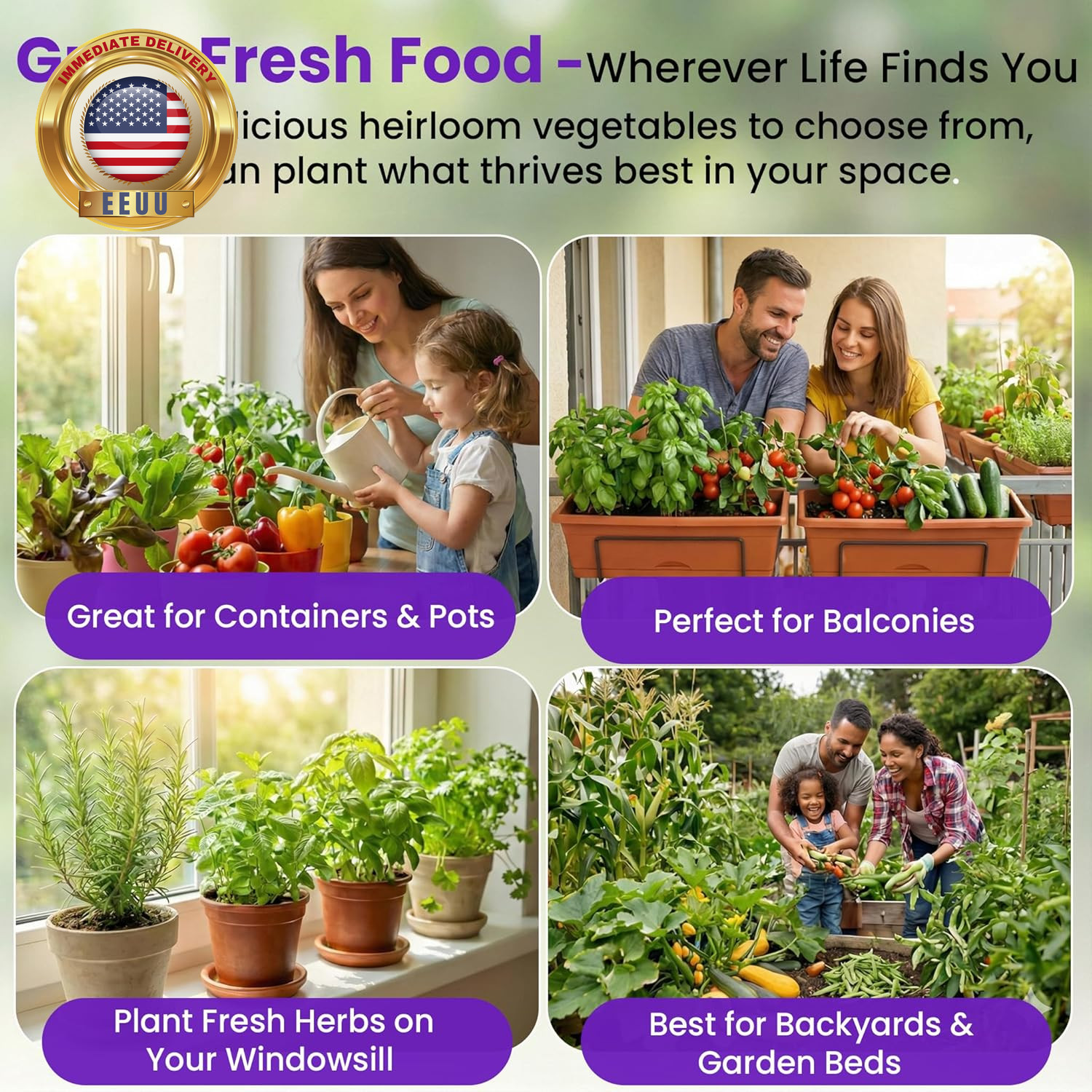 11 Heirloom Seeds for Planting Vegetables and Fruits, 4800 Survival Seed Vault a