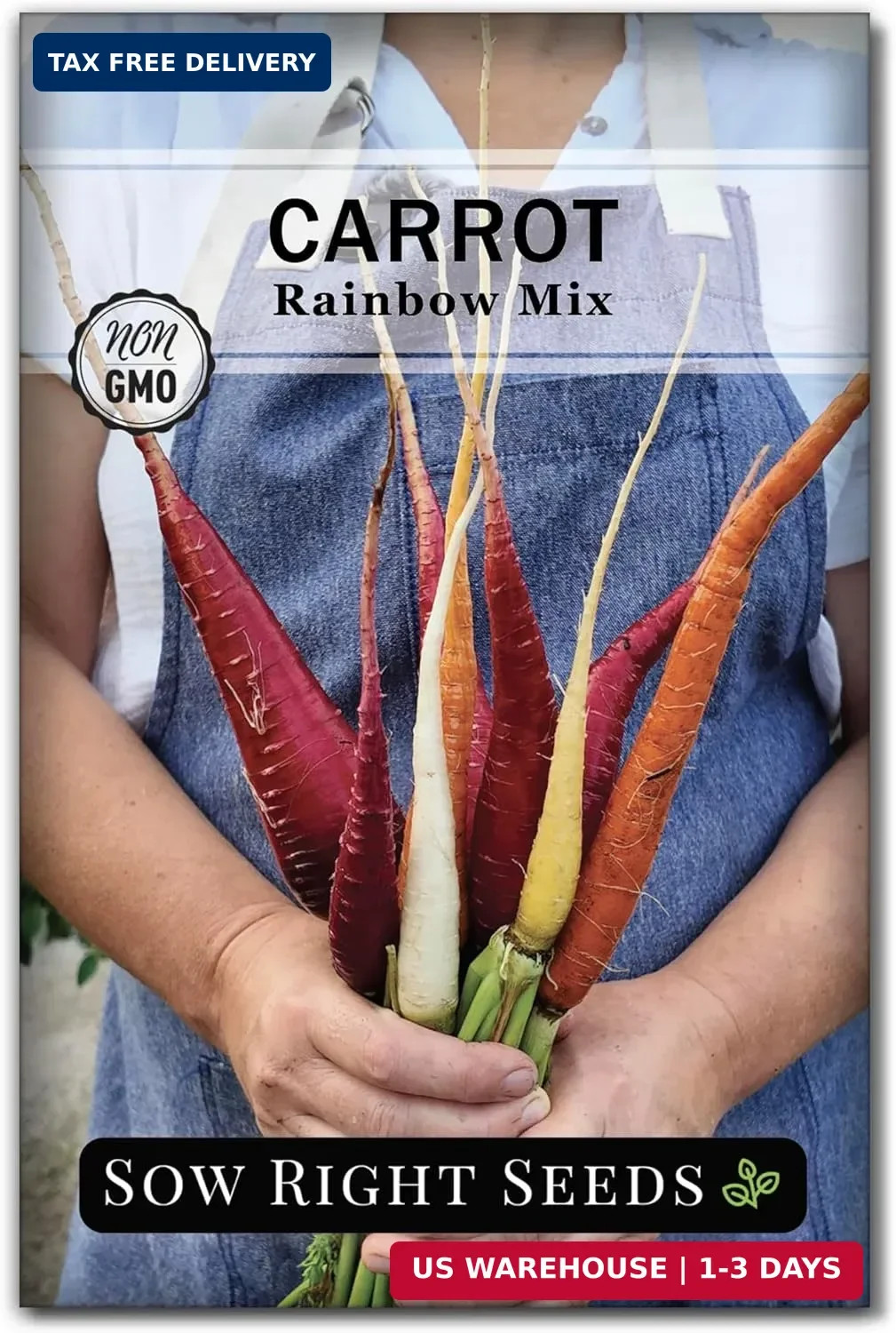 Sow Right Seeds – Carrot Seed Collection for Planting – Rainbow, Nantes, Imperat