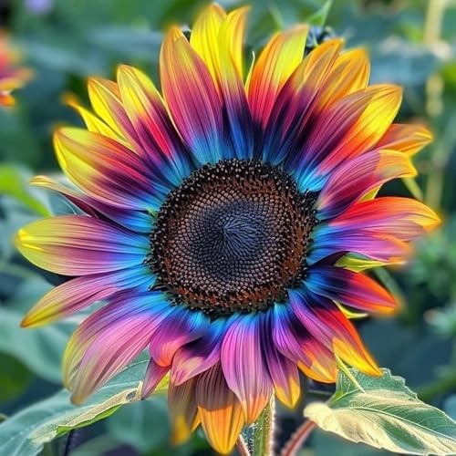 160+ Exotic Rainbow Sunflower Seeds for Planting Multi-Colored Sunflowers Non