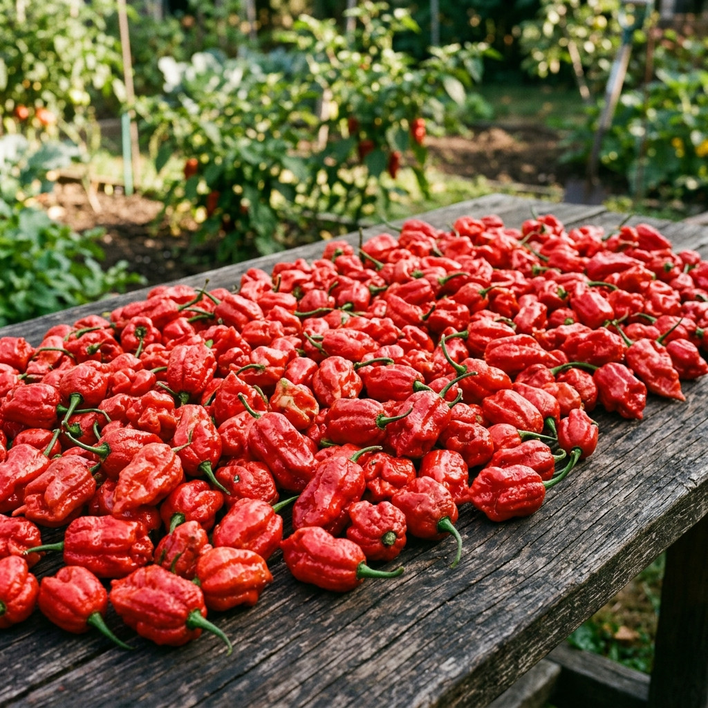 50 Ghost Pepper Seeds – Bhut Jolokia Extremely Hot Chili Seeds – Over 1,000,000