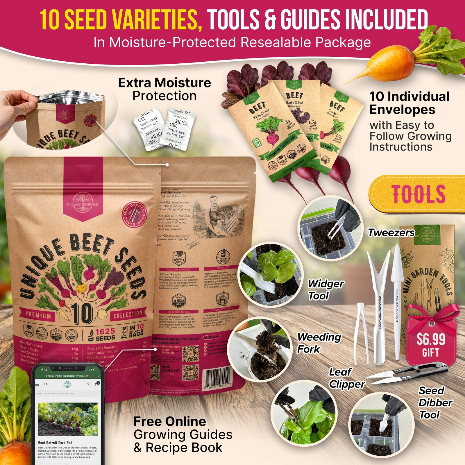 10 Rare Beet Seeds Variety Pack