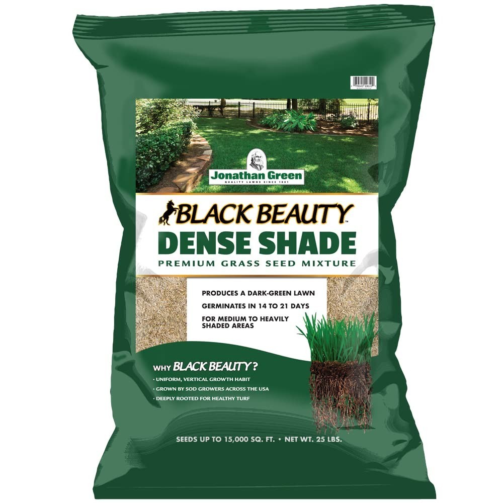 Dense Shade Grass Seed for Cool Season Lawns – 25 lb Black Beauty Blend