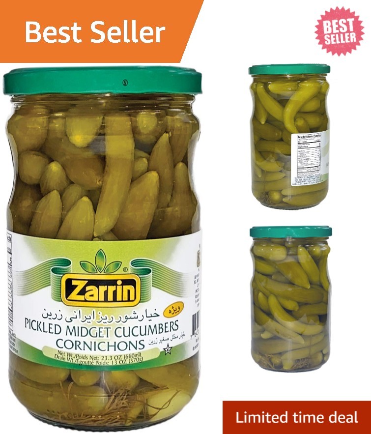 Authentic Turkish Midget Cucumber Pickles – 22.31 oz of Flavorful Delights