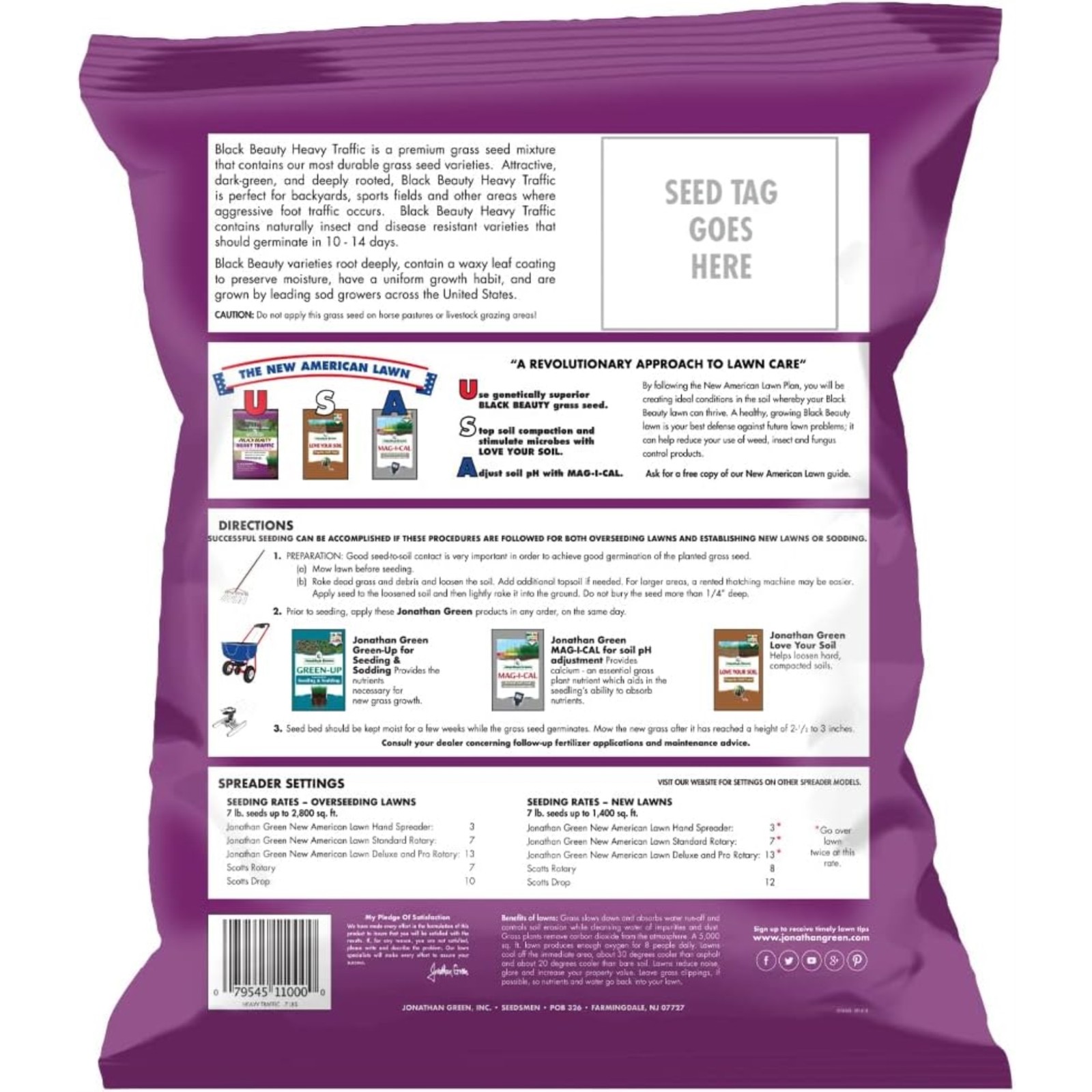 Black Beauty Heavy Traffic Grass Seed, 3 Lb