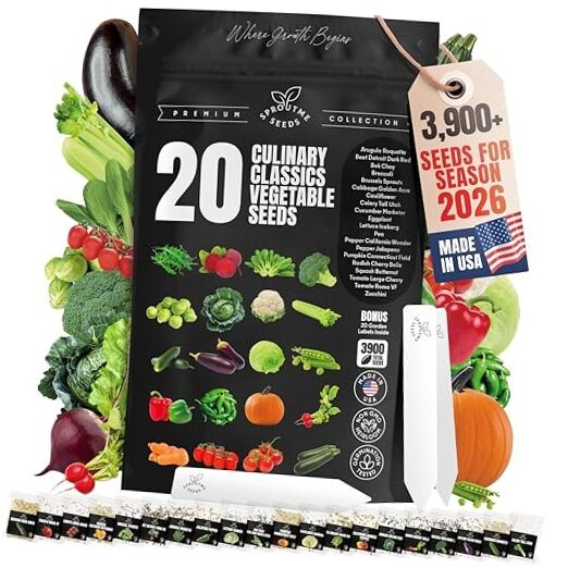 Vegetable Seeds Variety Pack – Tomato, Green, Red, Purple, Yellow, Multi