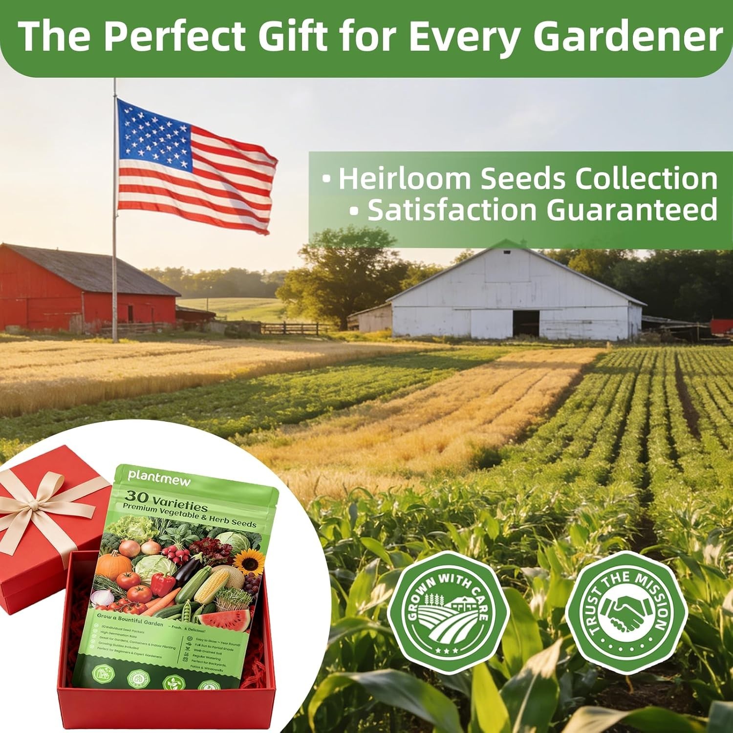 Seed Vault Heirloom Vegetable Seeds Kit, 15,000+ Non-GMO, Survival Gear