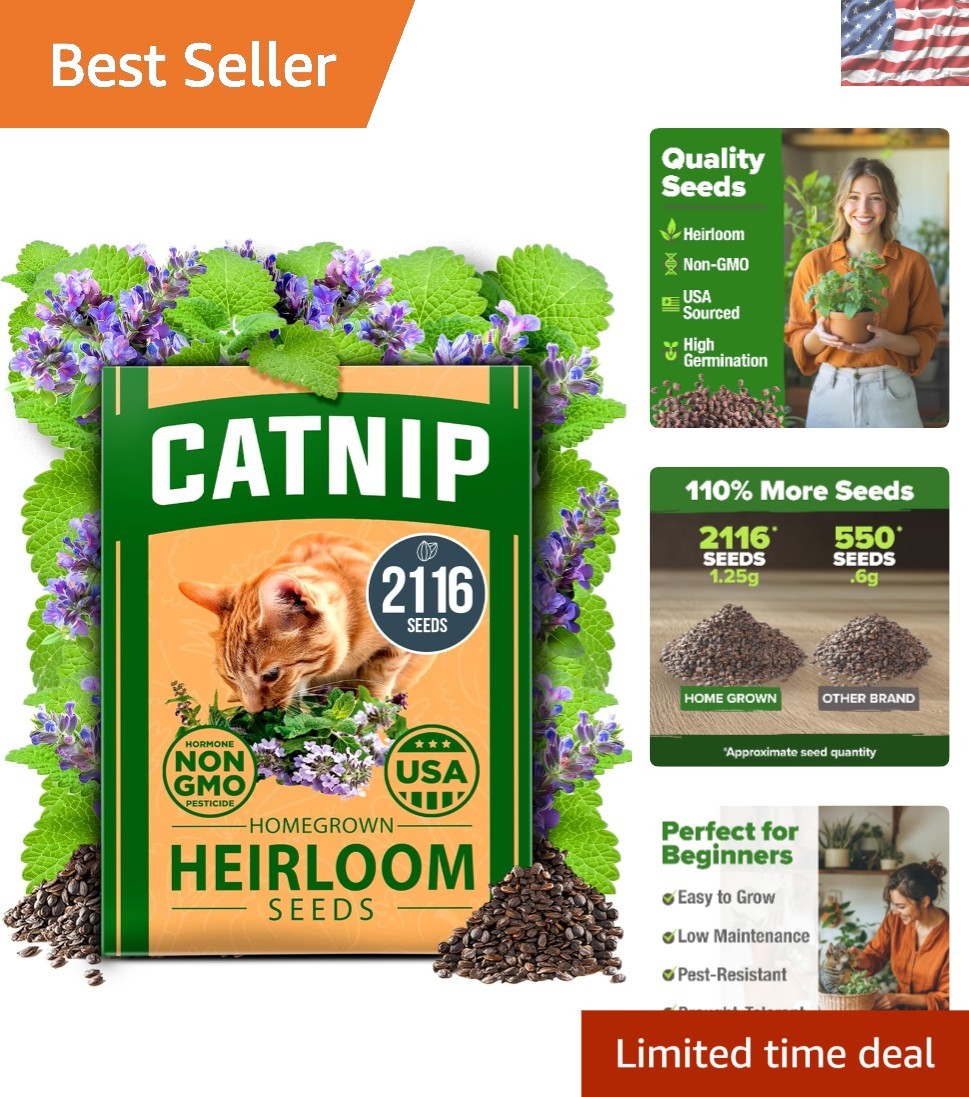 Pet-Friendly Catnip Seeds – 2116 Heirloom Seeds with Online Guide