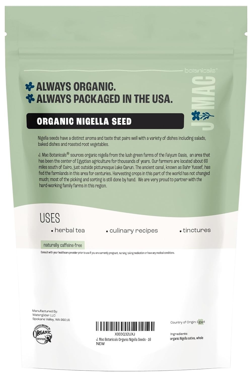 Organic Black Cumin (Nigella Seeds) 16 oz – Caffeine-Free Nutrition
