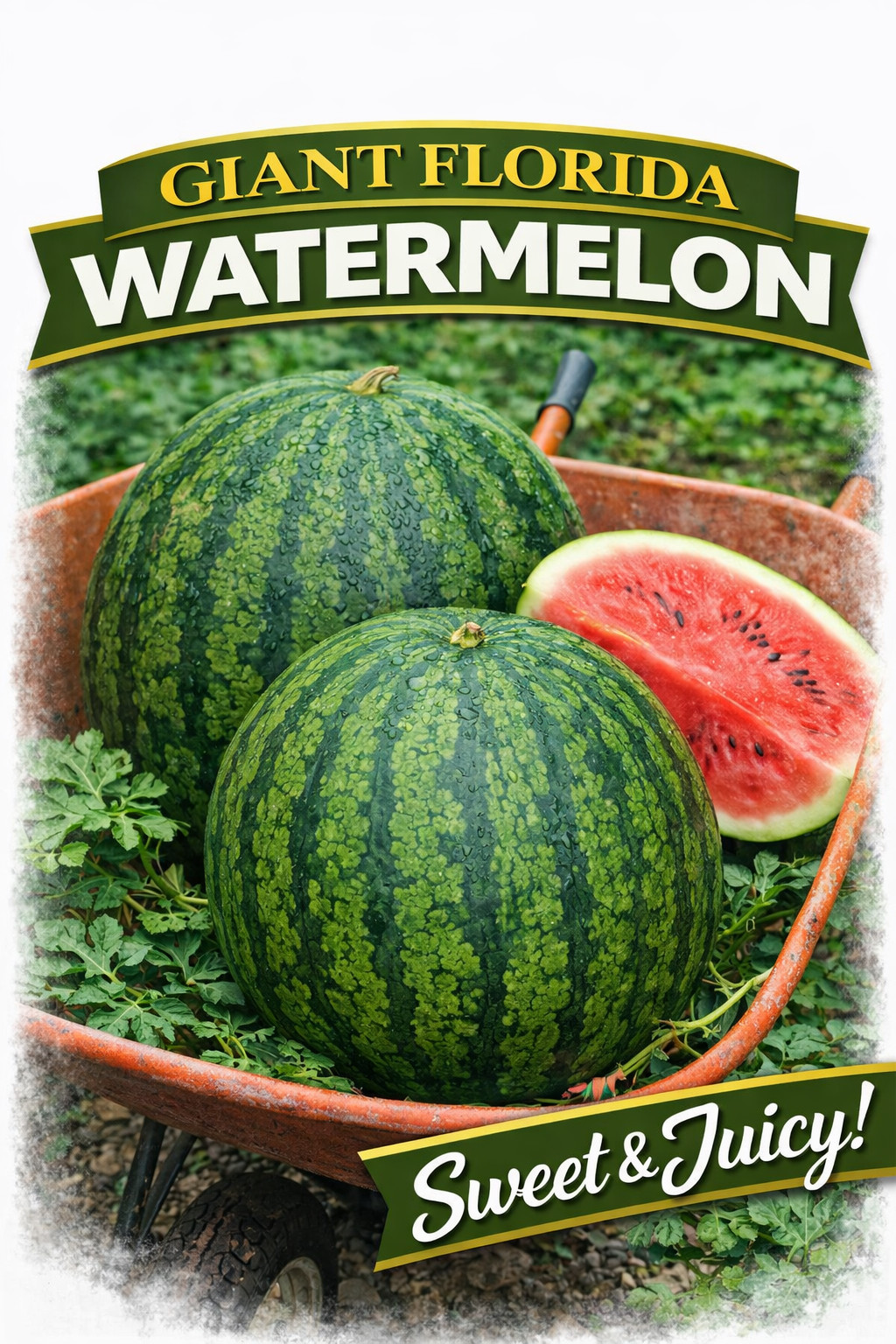 Giant Florida Watermelon Seeds Heirloom Non-GMO Sweet Large Fruit