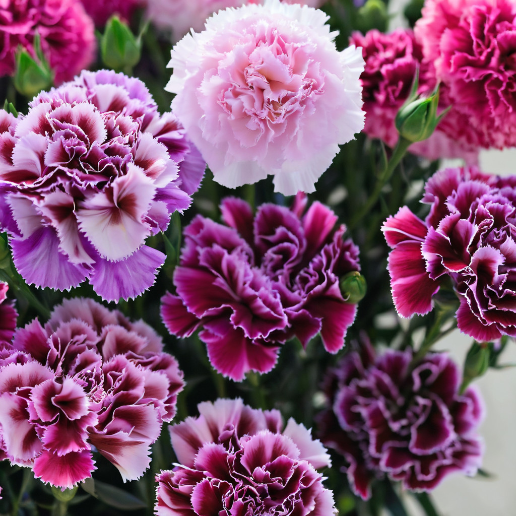 100 Carnation Seeds Dianthus Flowers Seed Flower Perennial “Double Pink Purple”