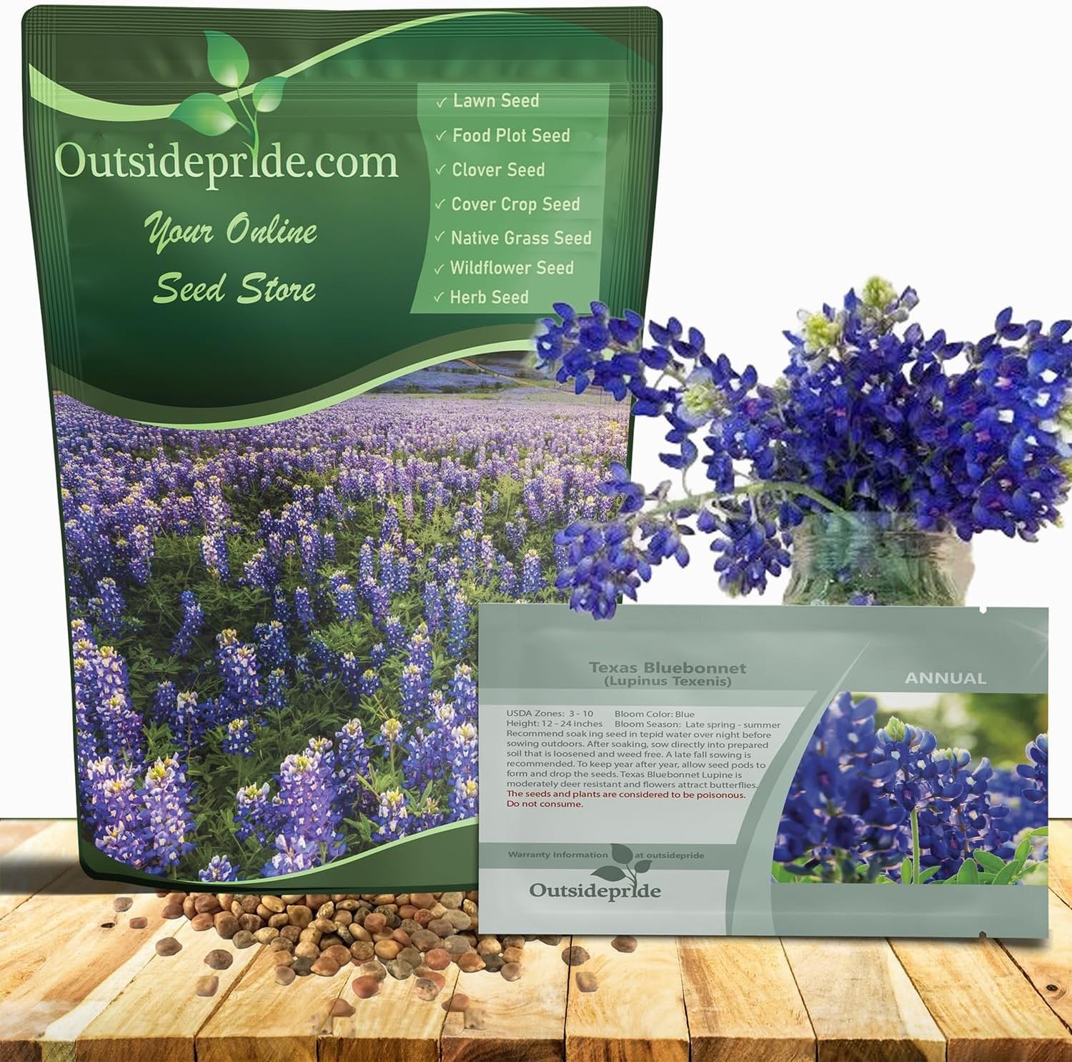 Vibrant Blue Texas Wildflower Seeds – Drought-Tolerant