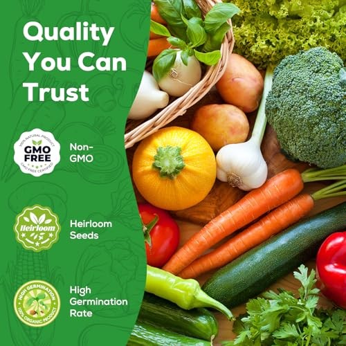 30 Heirloom Vegetable Seeds for Planting, 12,000+ Garden Seeds