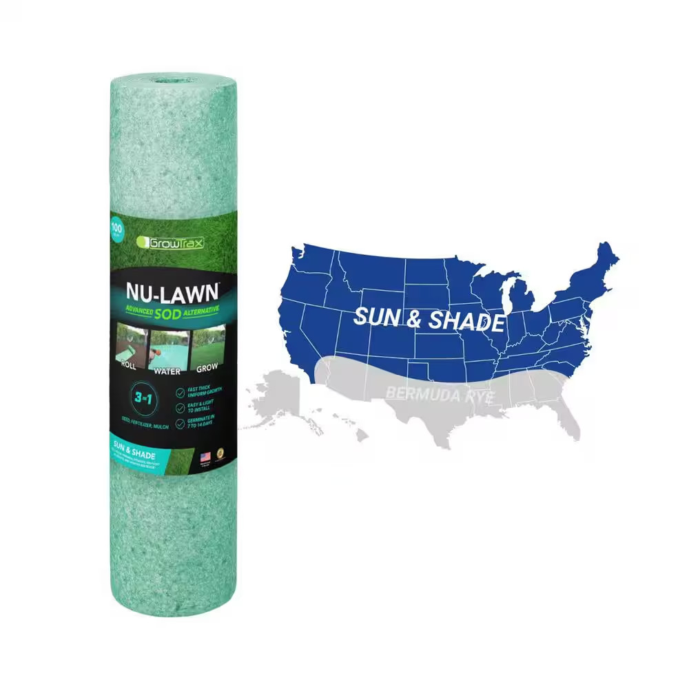 100 Sq. Ft. Big Roll Year around Green Grass Mixture