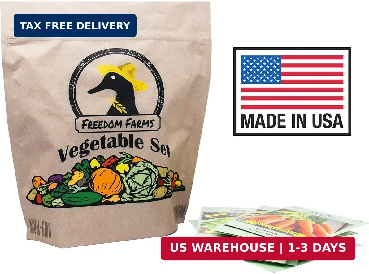 Set of 43 Assorted Vegetable & Herb Seed Packets – Over 10,000 Seeds! – Includes