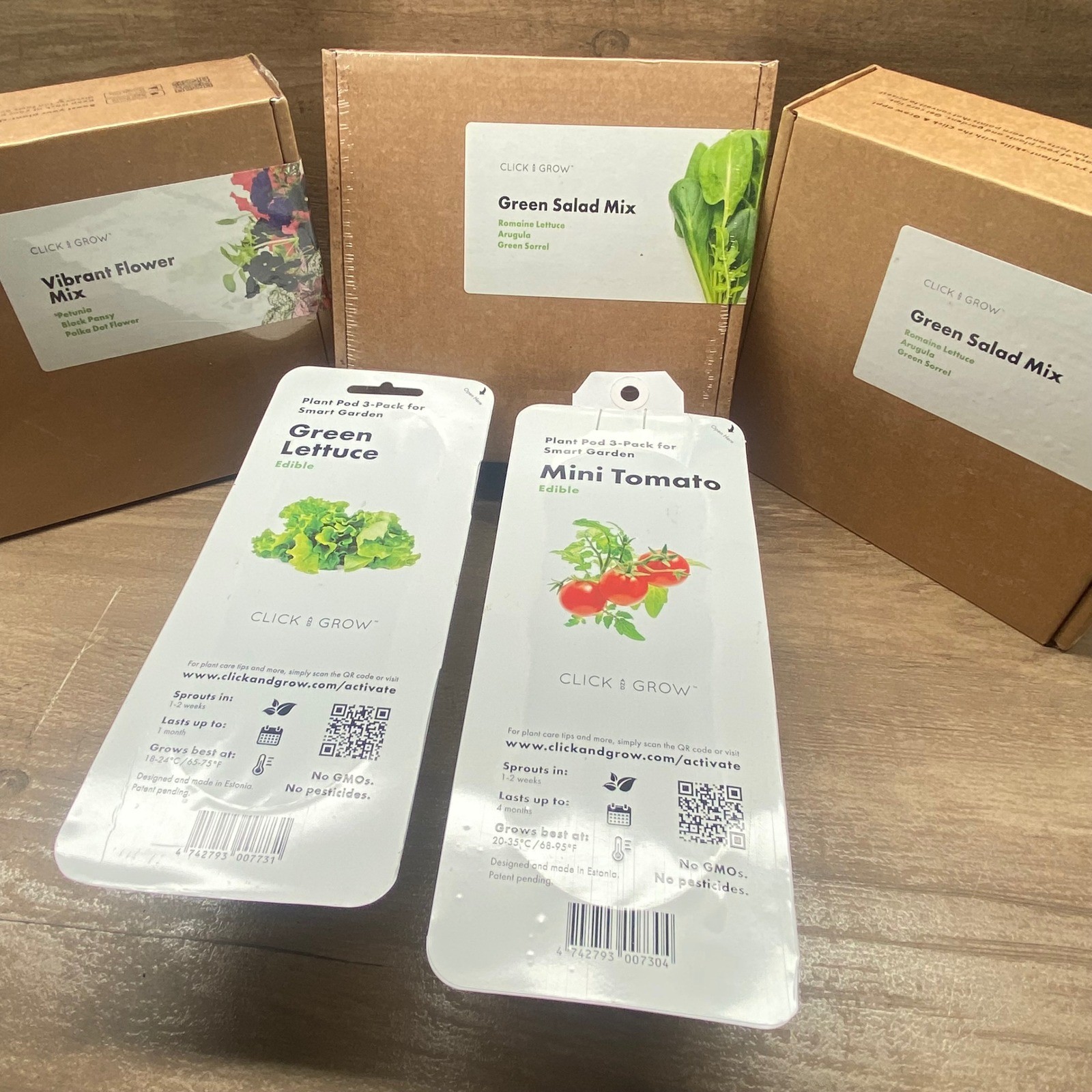 Click & Grow Unisex Plant Pods OS Multicolor Salad Flower Tomato Lettuce Kit