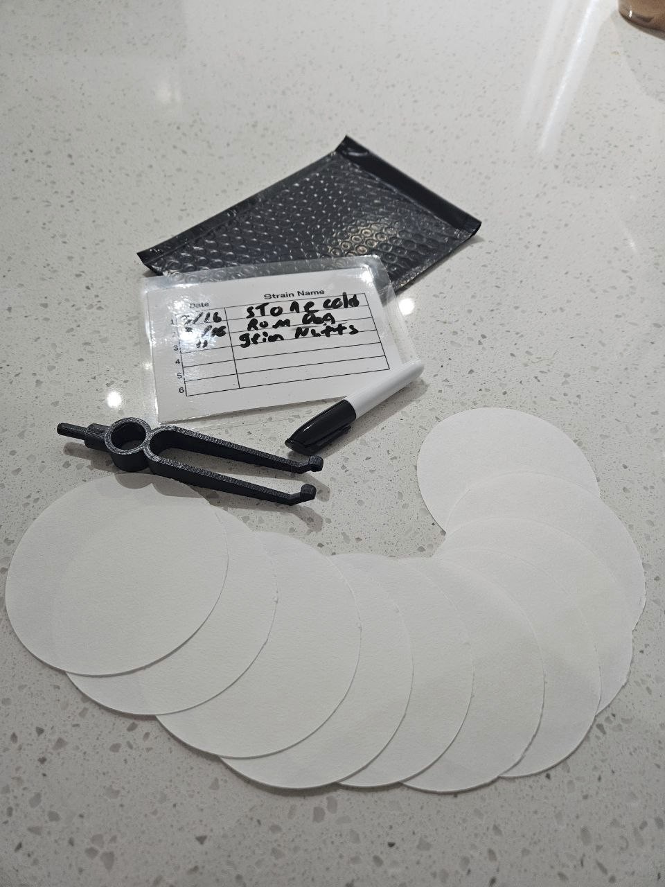 Seed Germination Refill Kit – 10 Liners, Tweezers, Dry Erase Strain Card