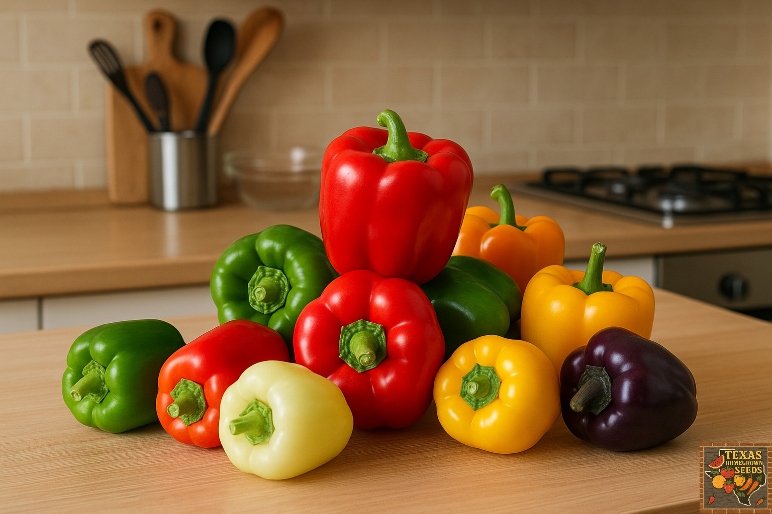 100 Heirloom Rainbow Mixed Bell Pepper Seeds – Large&Sweet – Every Bell Color