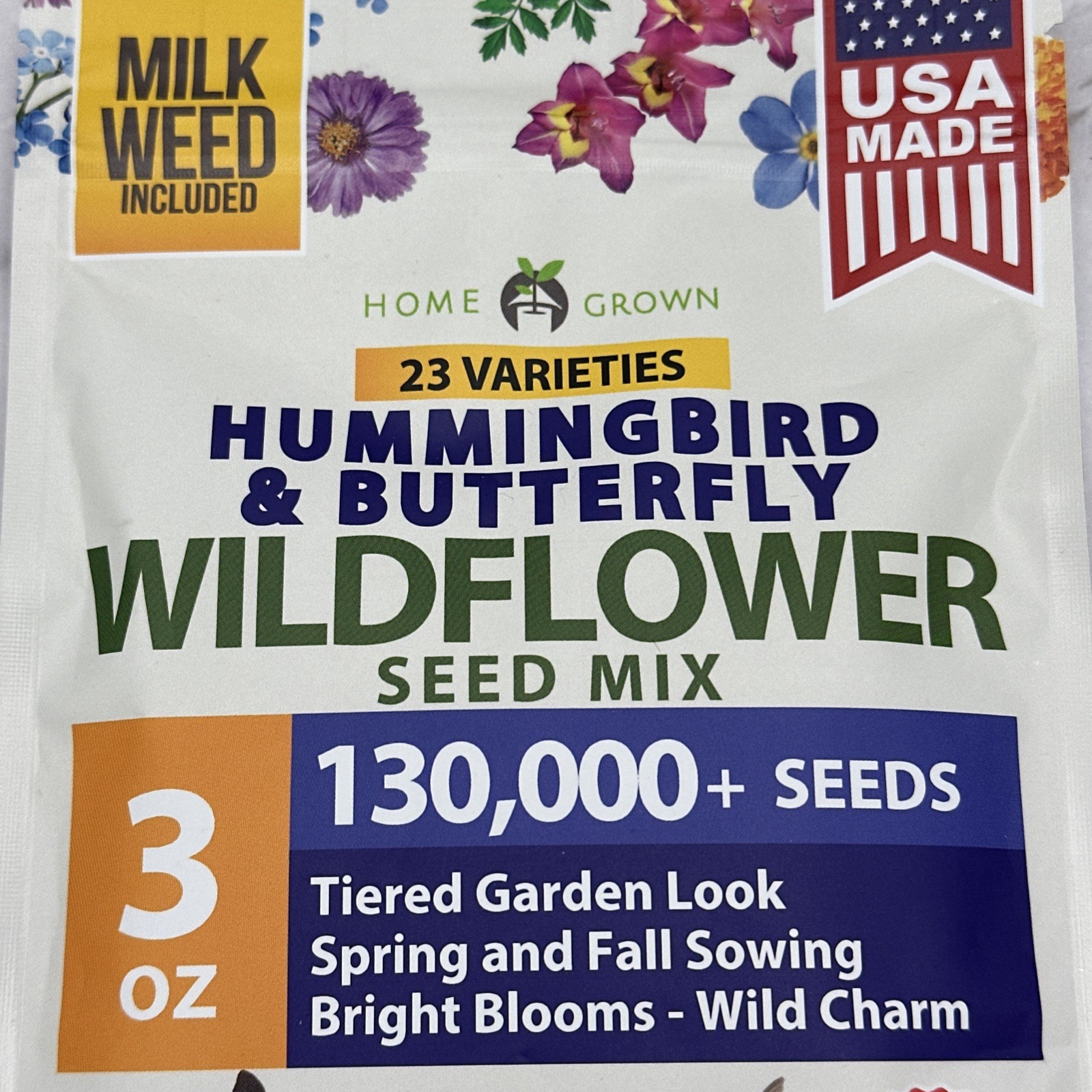 Bulk Non-GMO Wildflower Seeds – 134,000+ Native Seeds for Butterfly Gardens