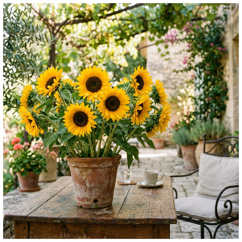 100 Dwarf Sunspot Sunflower Seeds for Planting – Giant Yellow Blooms